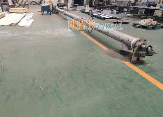 قطر 219mm الطول 9000mm أنبوبية محمول المسمار المغذية 316L الدرجة الغذائية